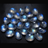 7x9 mm - 25pcs - AAAA high Quality Rainbow Moonstone Super Sparkle Rose Cut Oval Shape Faceted -Each Pcs Full Flashy Gorgeous Fire